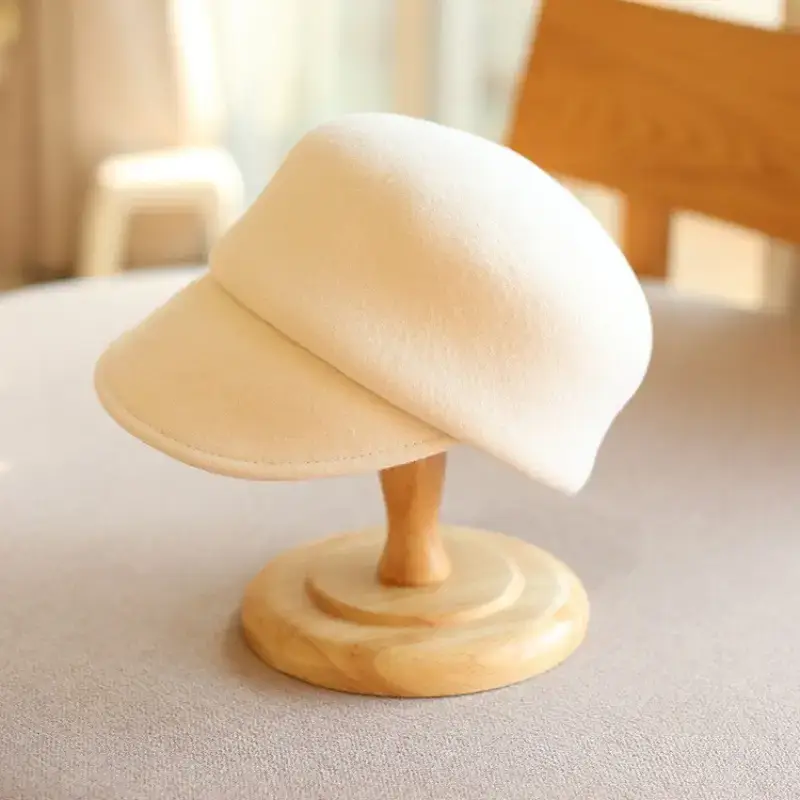 Men Woolen Winter Equestrian Cap Tan - Image 5