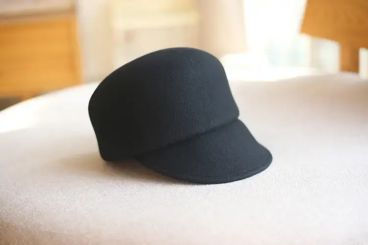 Men Woolen Winter Equestrian Cap Tan — feature 20