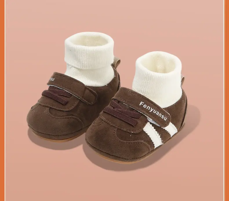 Winter Baby Cotton Shoes, Newborn Baby Shoes and Socks, Infant Autumn and Winter Newborn Shoes, Warm Fleece-Lined Soft-Soled Shoes — feature 24