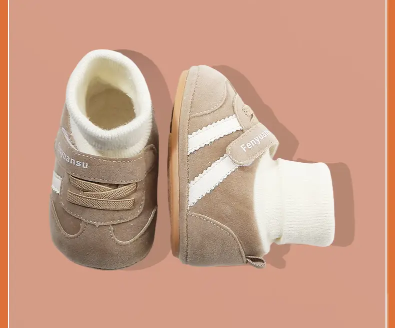 Winter Baby Cotton Shoes, Newborn Baby Shoes and Socks, Infant Autumn and Winter Newborn Shoes, Warm Fleece-Lined Soft-Soled Shoes — feature 28
