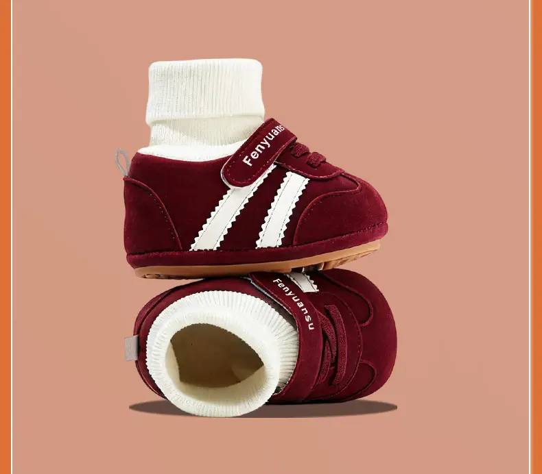 Winter Baby Cotton Shoes, Newborn Baby Shoes and Socks, Infant Autumn and Winter Newborn Shoes, Warm Fleece-Lined Soft-Soled Shoes — feature 29