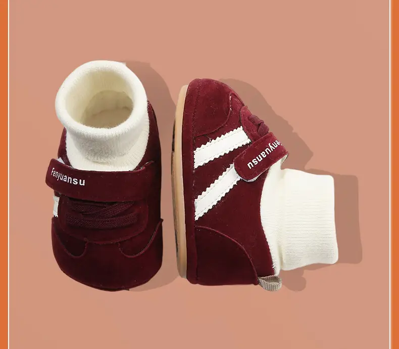 Winter Baby Cotton Shoes, Newborn Baby Shoes and Socks, Infant Autumn and Winter Newborn Shoes, Warm Fleece-Lined Soft-Soled Shoes — feature 31