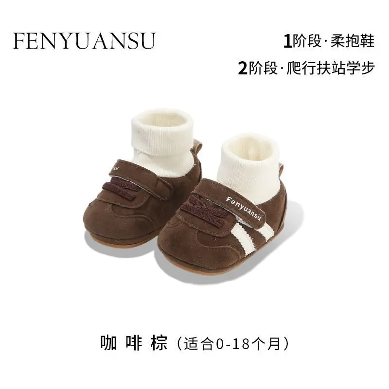 Winter Baby Cotton Shoes, Newborn Baby Shoes and Socks, Infant Autumn and Winter Newborn Shoes, Warm Fleece-Lined Soft-Soled Shoes - Image 2