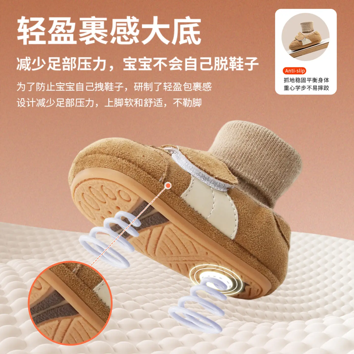 Newborn Fleece Lined Shoes White 0-18 Months
