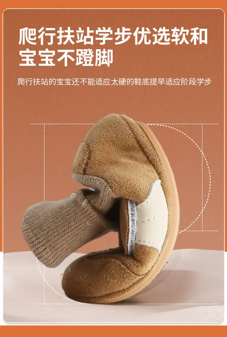 Newborn Fleece Lined Shoes White 0-18 Months — feature 20