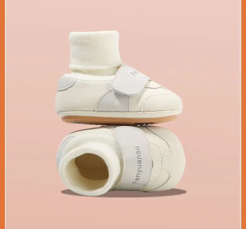 Newborn Fleece Lined Shoes White 0-18 Months — feature 32