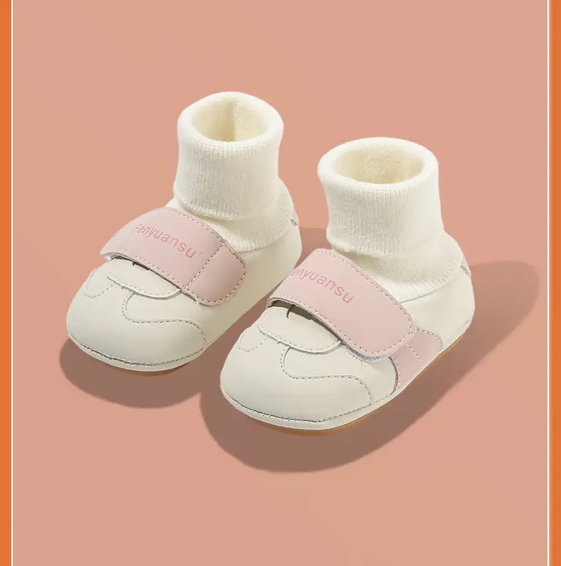 Newborn Fleece Lined Shoes White 0-18 Months — feature 36