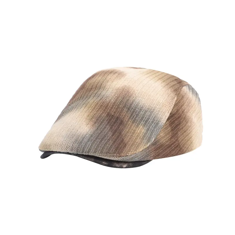New Tie-Dye Beret for Women Autumn Winter Warm Forward Cap Artistic Painter Cap Newsboy Cap British Style - Image 9