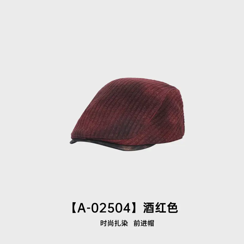 New Tie-Dye Beret for Women Autumn Winter Warm Forward Cap Artistic Painter Cap Newsboy Cap British Style - Image 4