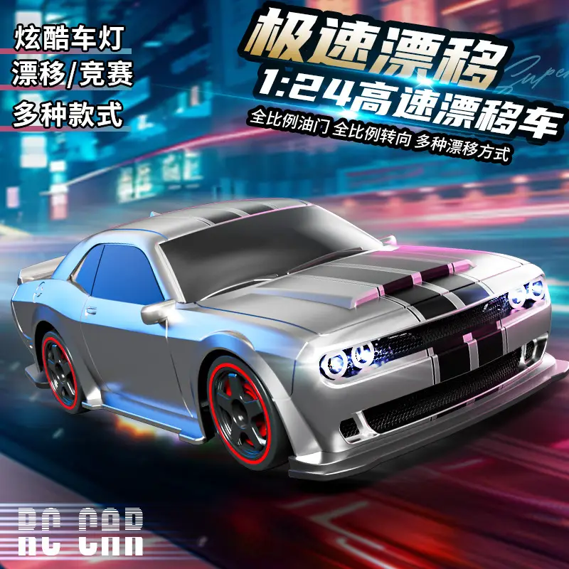 English Version Rc Remote Control Driveway Hellcat Four-Wheel Drive Drift High-Speed Light Boys and Kidsren Toys Wholesale Cross-Border