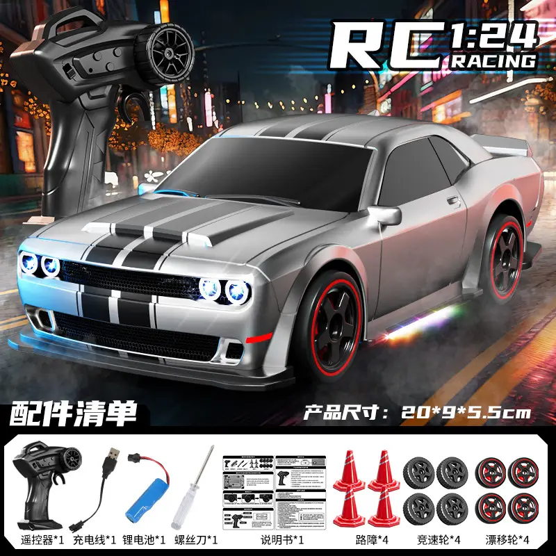 English Version Rc Remote Control Driveway Hellcat Four-Wheel Drive Drift High-Speed Light Boys and Kidsren Toys Wholesale Cross-Border