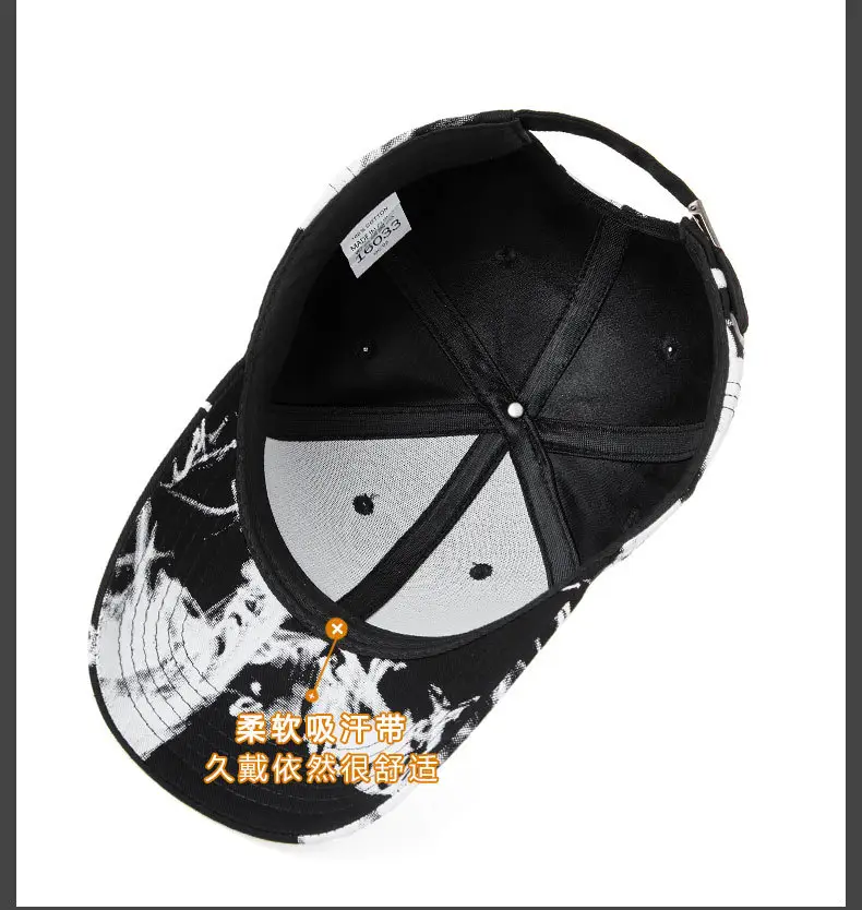 Men Printed Baseball Cap with Adjustable Metal Buckle — feature 20