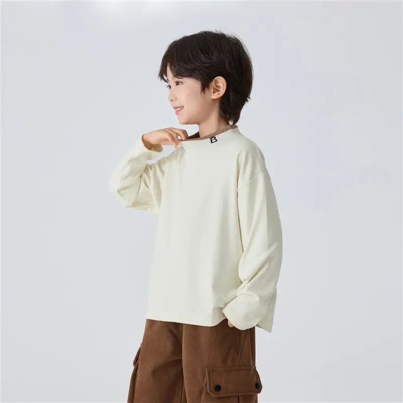 Haima Boys Winter T-Shirt Brown Cotton 2025 - Image 2