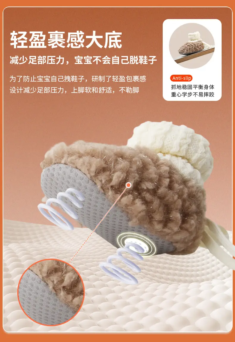 Winter Newborn Baby Shoes and Socks, Infant and Toddler Hug Shoes, Baby Girl's Velvet Thickeneded Shoes, Warm Cotton Shoes, Winter Style for Men — feature 18