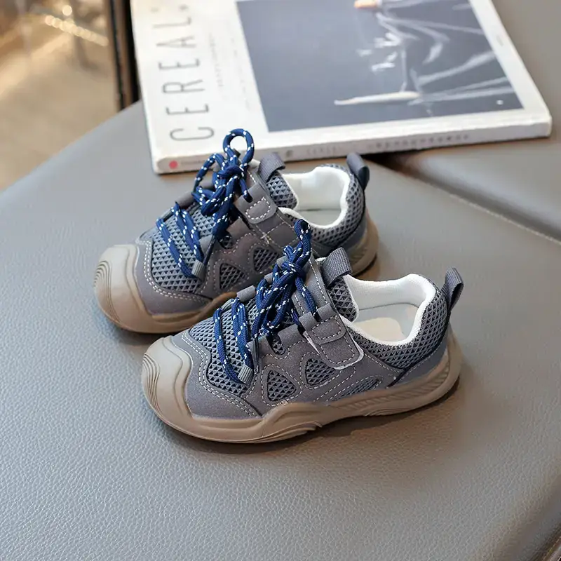 Children's Grey Anti-Kick Toddler Shoes 2025