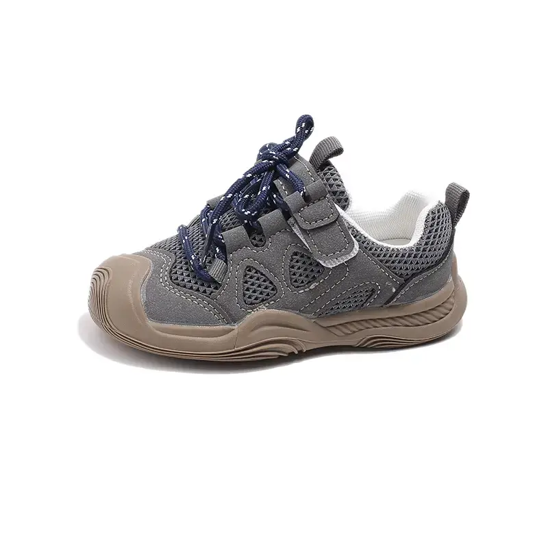 Children's Grey Anti-Kick Toddler Shoes 2025