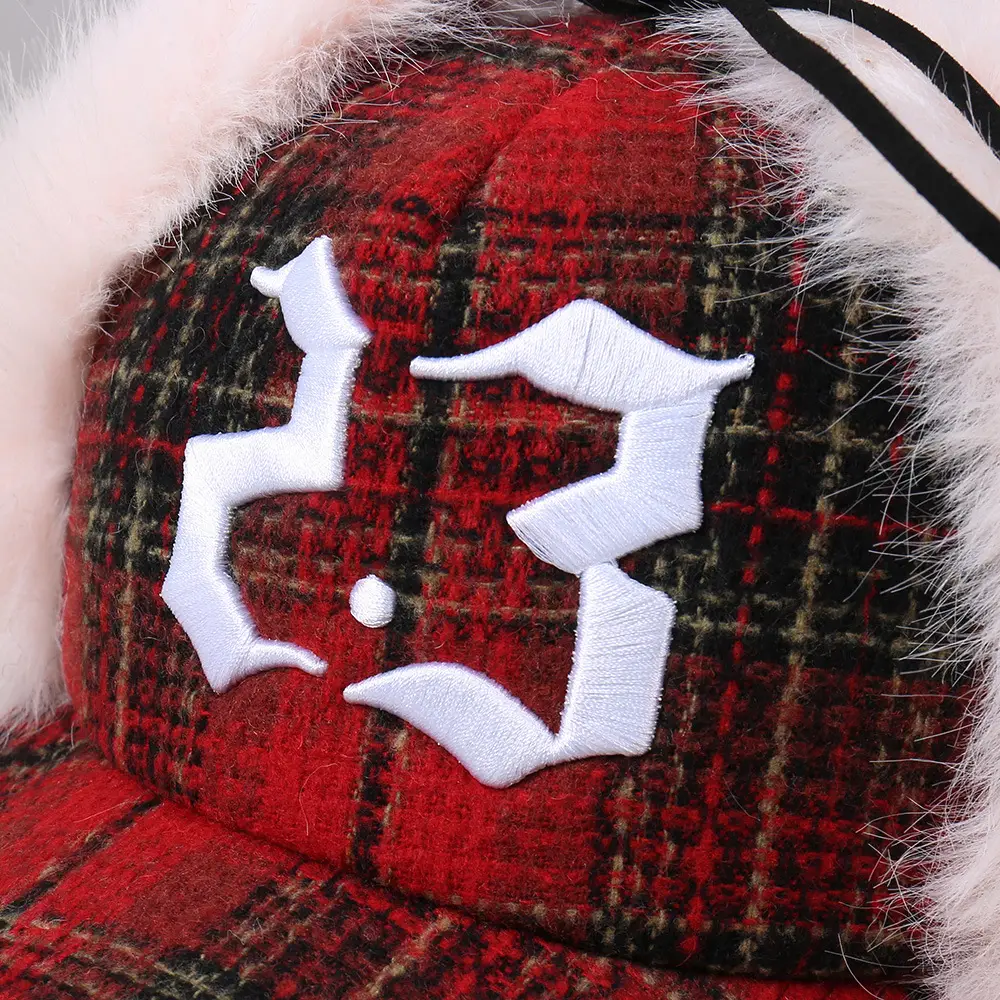 Pink Faux Fur Thermal Ear Hat for Outdoor Cycling