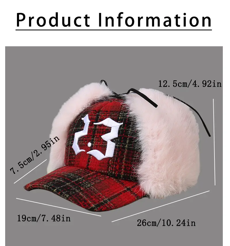 Pink Faux Fur Thermal Ear Hat for Outdoor Cycling — feature 19