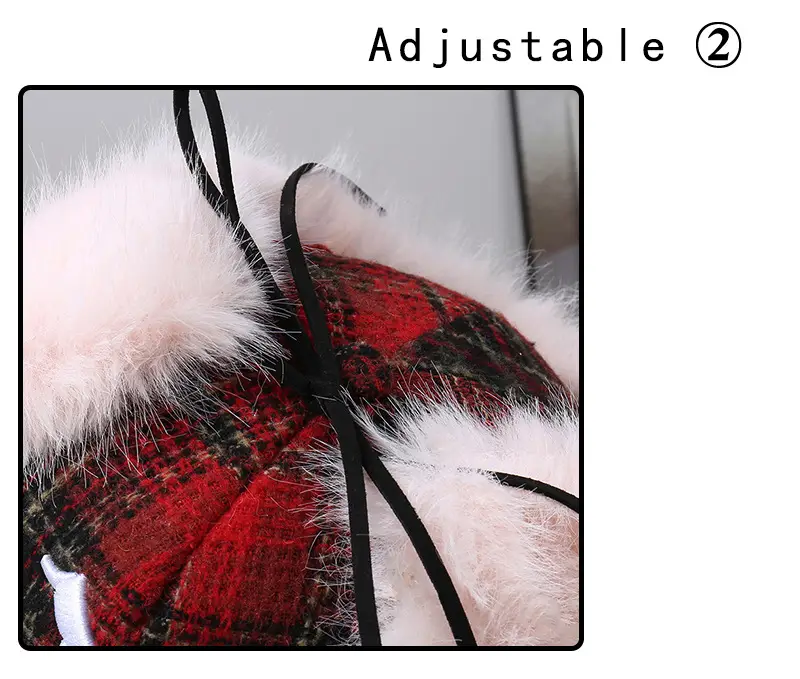 Pink Faux Fur Thermal Ear Hat for Outdoor Cycling — feature 27