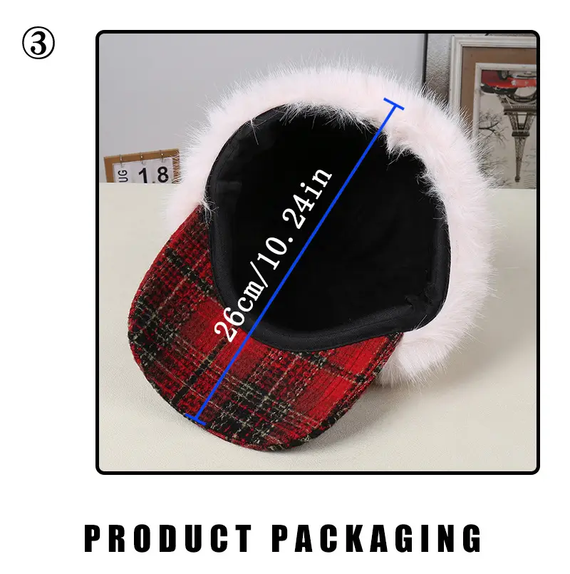 Pink Faux Fur Thermal Ear Hat for Outdoor Cycling — feature 28