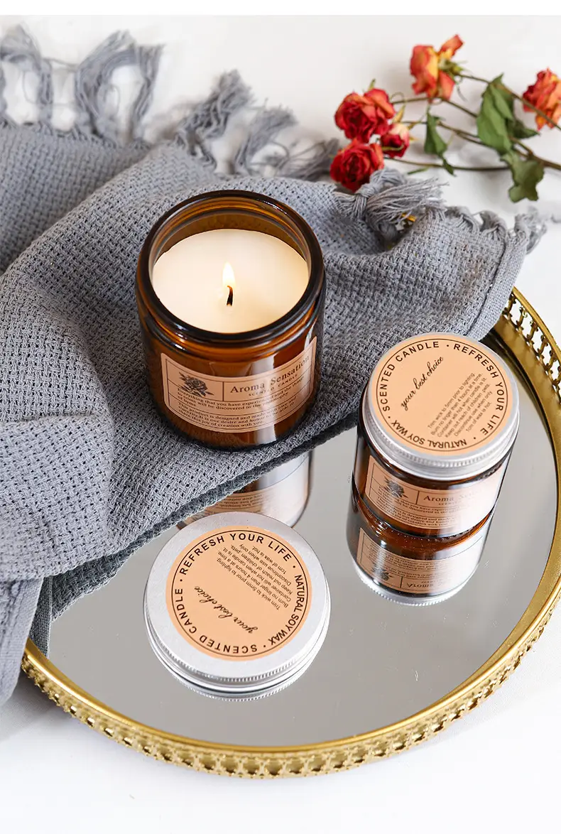 Aromatherapy Candle Indoor Home Bedroom Long-Lasting Tea Fragrance Souvenir Desktop Fragrance Atmosphere Ornaments Aromatherapy Gift — feature 12