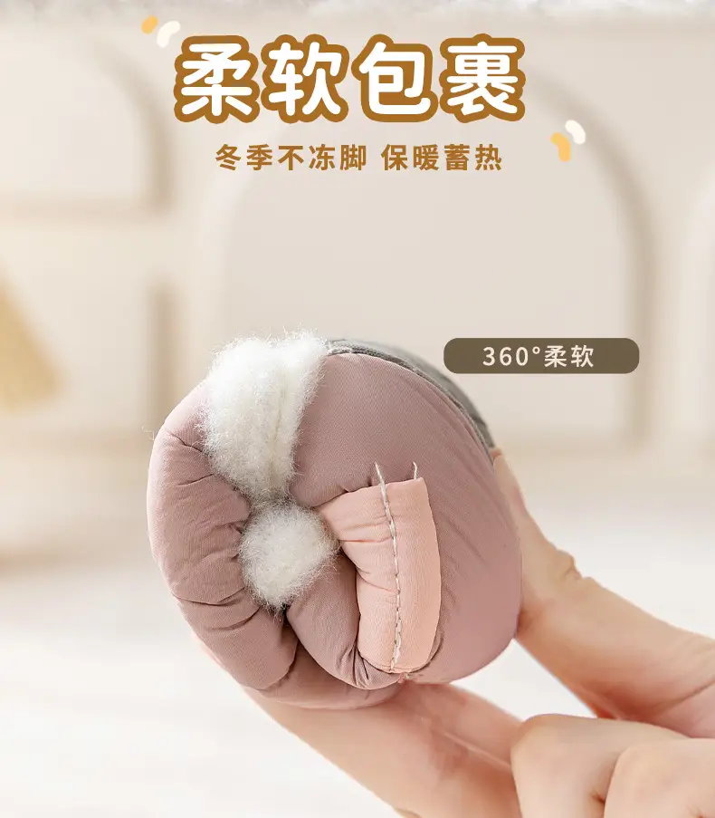 Jingqi Baby Winter Velvet Warm Shoes Female Toddler Non-Slip — feature 12