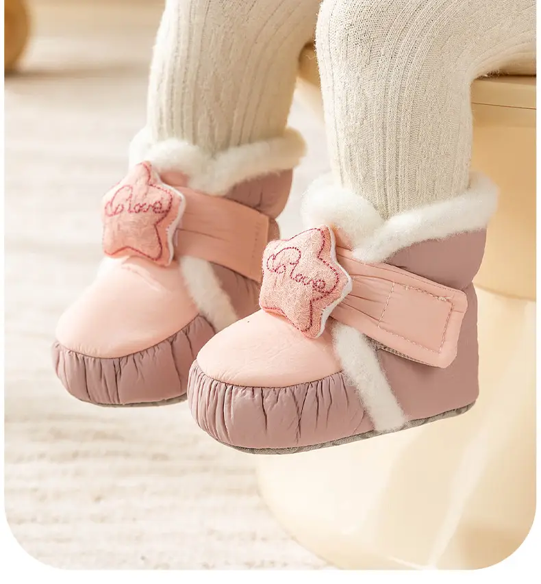 Jingqi Baby Winter Velvet Warm Shoes Female Toddler Non-Slip — feature 23