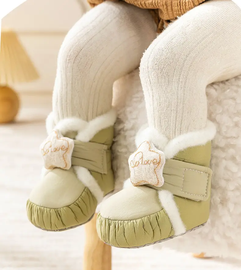 Jingqi Baby Winter Velvet Warm Shoes Female Toddler Non-Slip — feature 7