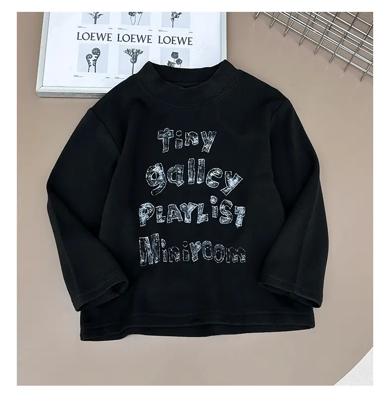 Kids Grey Printed Sweatshirt 2025 Winter Warm — feature 11