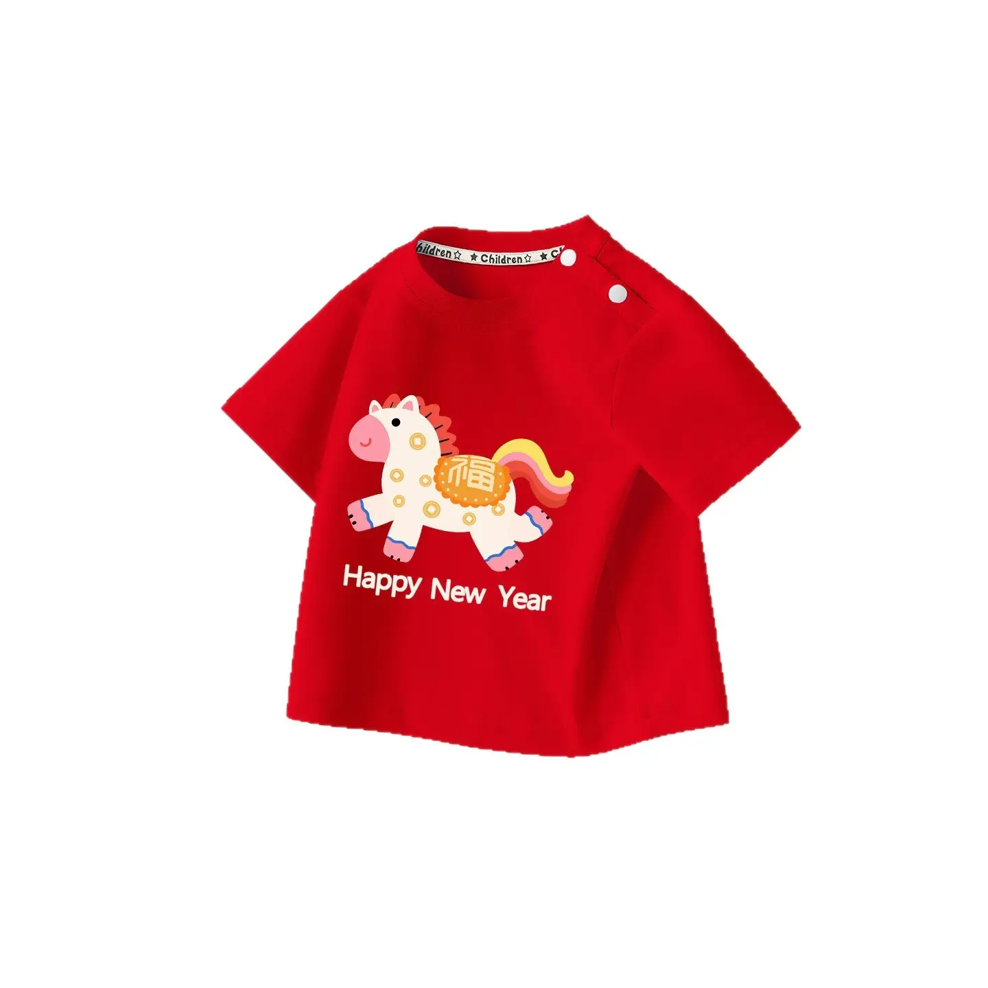 Girls Red New Year T-Shirt Winter 2026 - Image 9