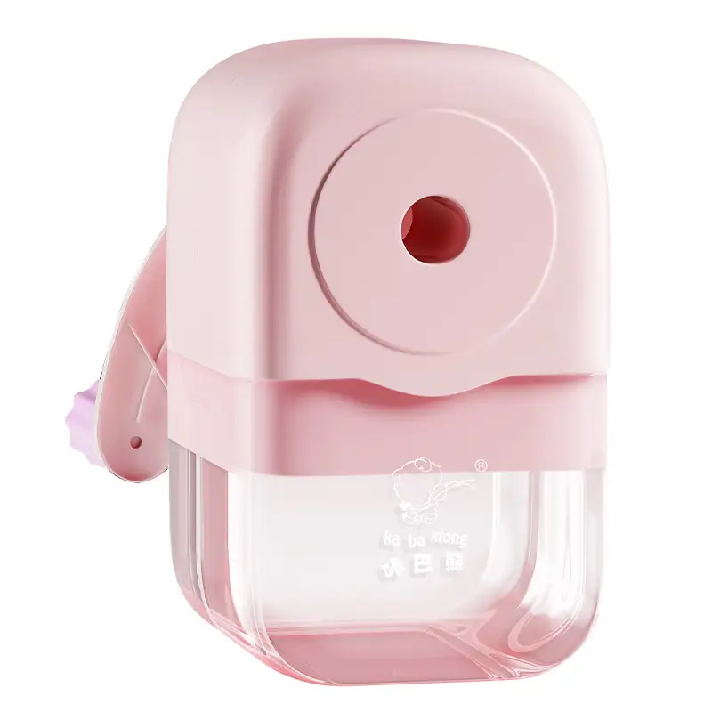 Macaron Color Pencil Sharpener for Primary School Students, Hand-Cranked Pencil Sharpener, Free Same-Color Sticker Pencil Sharpener