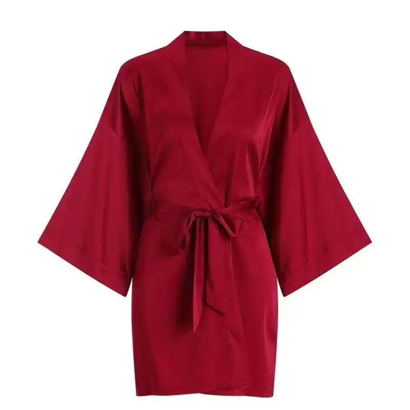 Pajamas for Women, Sexy and High-End Style, Summer Ice Silk Lace Backless Camisole with Chest Pads, Long-Sleeve Two-Piece Set, Thin Style