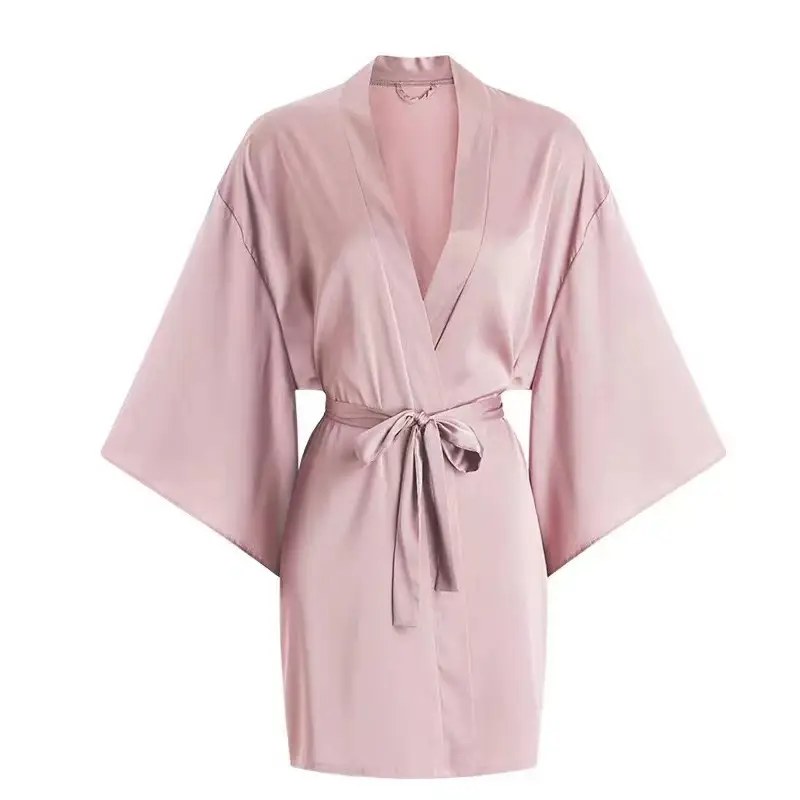 Pajamas for Women, Sexy and High-End Style, Summer Ice Silk Lace Backless Camisole with Chest Pads, Long-Sleeve Two-Piece Set, Thin Style