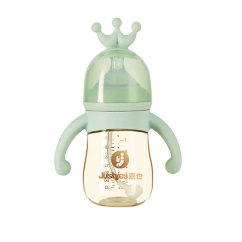 Newborn Baby Anti-Choking and Anti-Flatulence Bottle Upgraded Ppsu Material Anti-Fall Silicone Bottle for Babies 0 to 9 Months