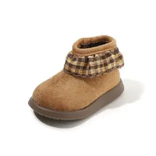 Baby Girl Fleece Lined Toddler Boots Red Striped Winter