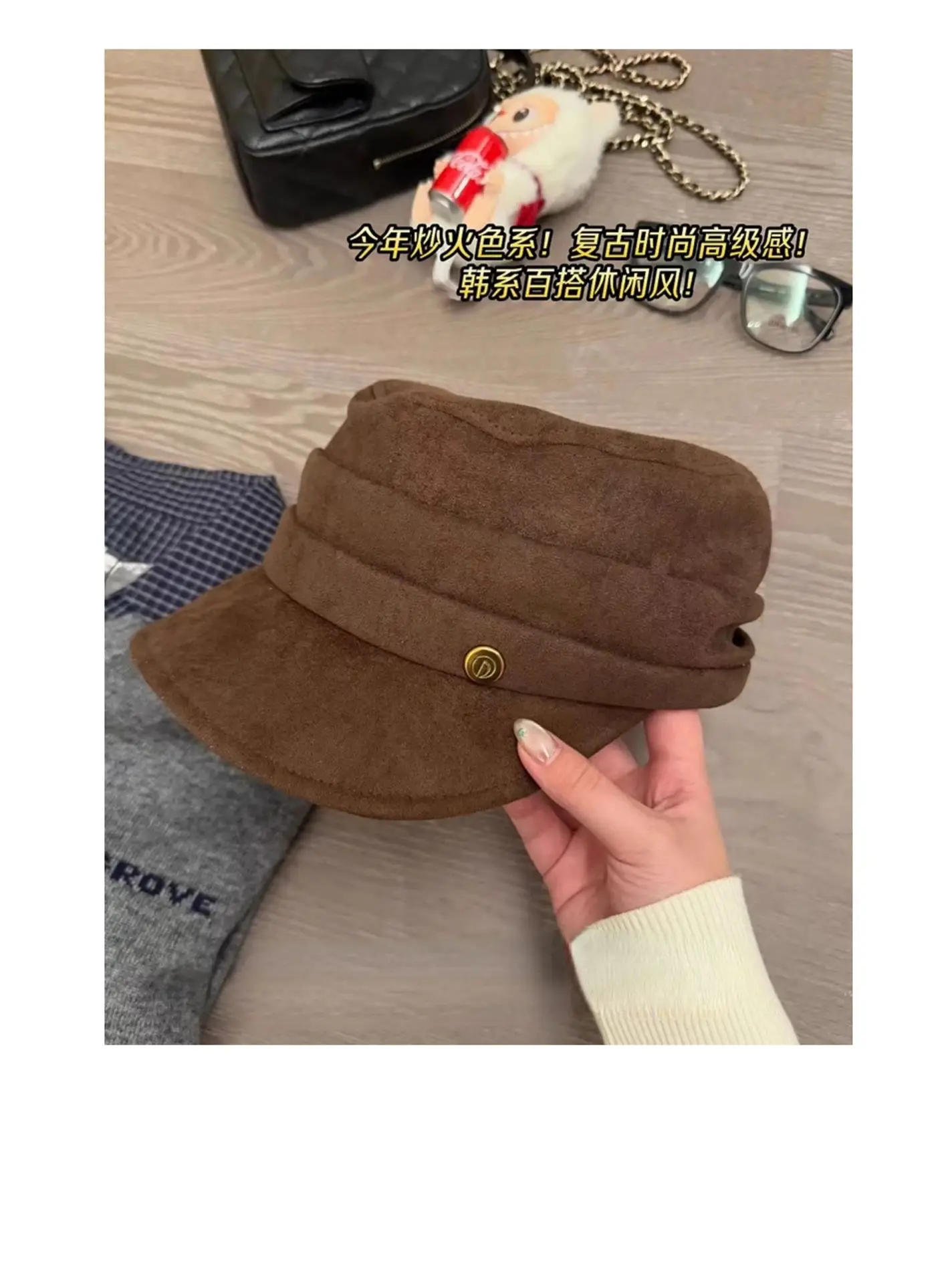 Women Black Duck-Bill Beret Hat 2025 New Autumn Winter Face Show — feature 9