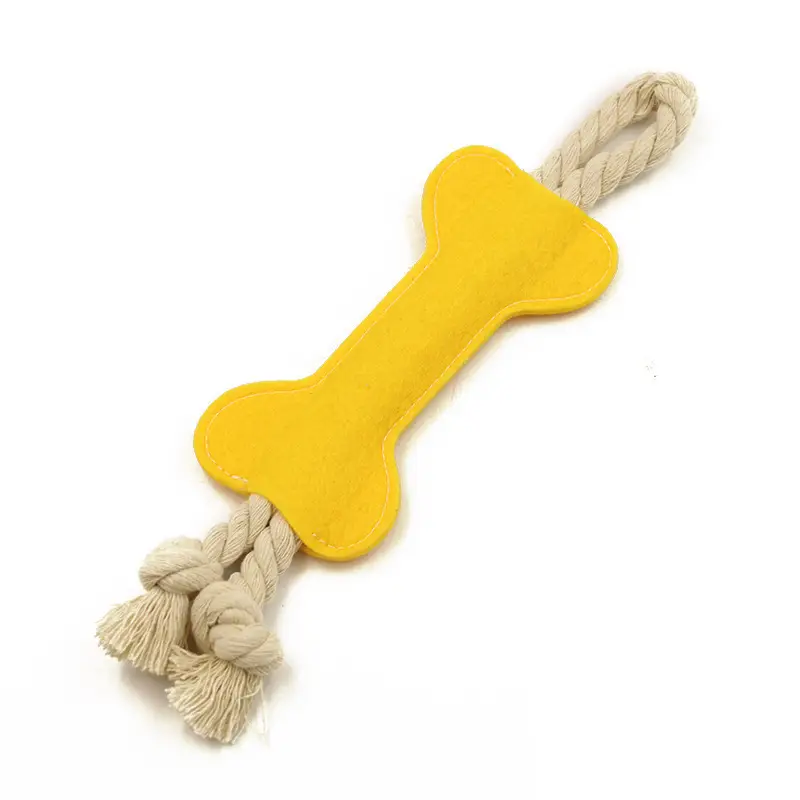 Cross-Border Pet Toys Chewing Toys Ready-Made Felt Bone-Shaped Dog Portable Teething Bone Stick