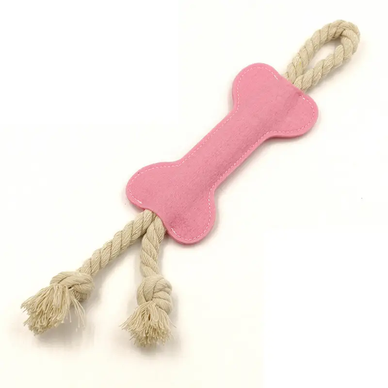 Cross-Border Pet Toys Chewing Toys Ready-Made Felt Bone-Shaped Dog Portable Teething Bone Stick