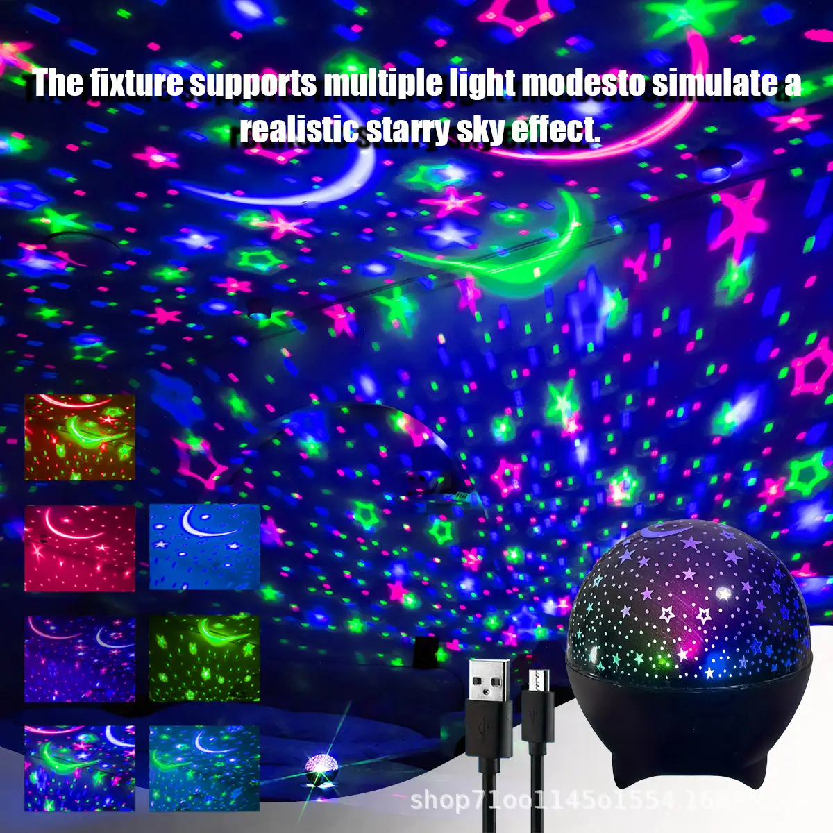 5V Starry Sky LED Projection Night Light Ball — feature 22