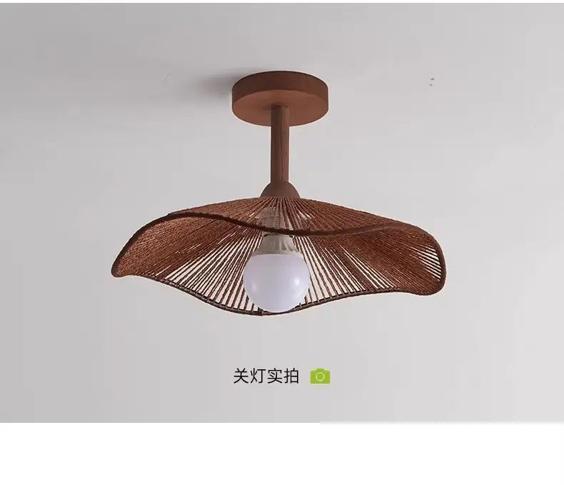 Wabi-Sabi Style Corridor Light, Aisle Light, Ceiling Light, Japanese Retro Entrance, Balcony, Staircase, Bedroom, Restaurant Lighting Fixtures — feature 17