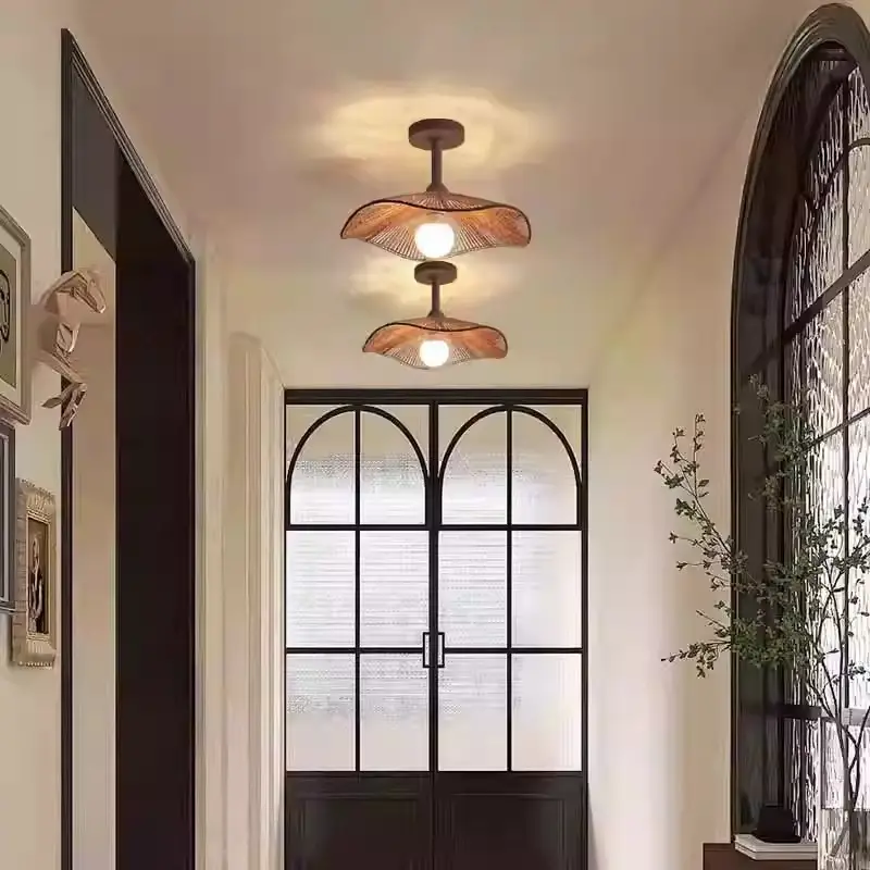 Wabi-Sabi Style Corridor Light, Aisle Light, Ceiling Light, Japanese Retro Entrance, Balcony, Staircase, Bedroom, Restaurant Lighting Fixtures — feature 20