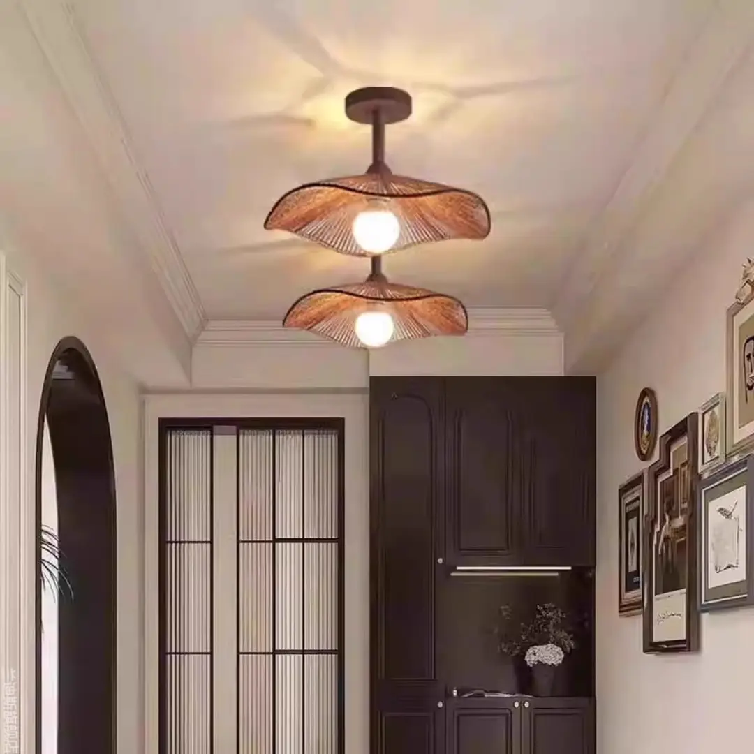 Wabi-Sabi Style Corridor Light, Aisle Light, Ceiling Light, Japanese Retro Entrance, Balcony, Staircase, Bedroom, Restaurant Lighting Fixtures — feature 22