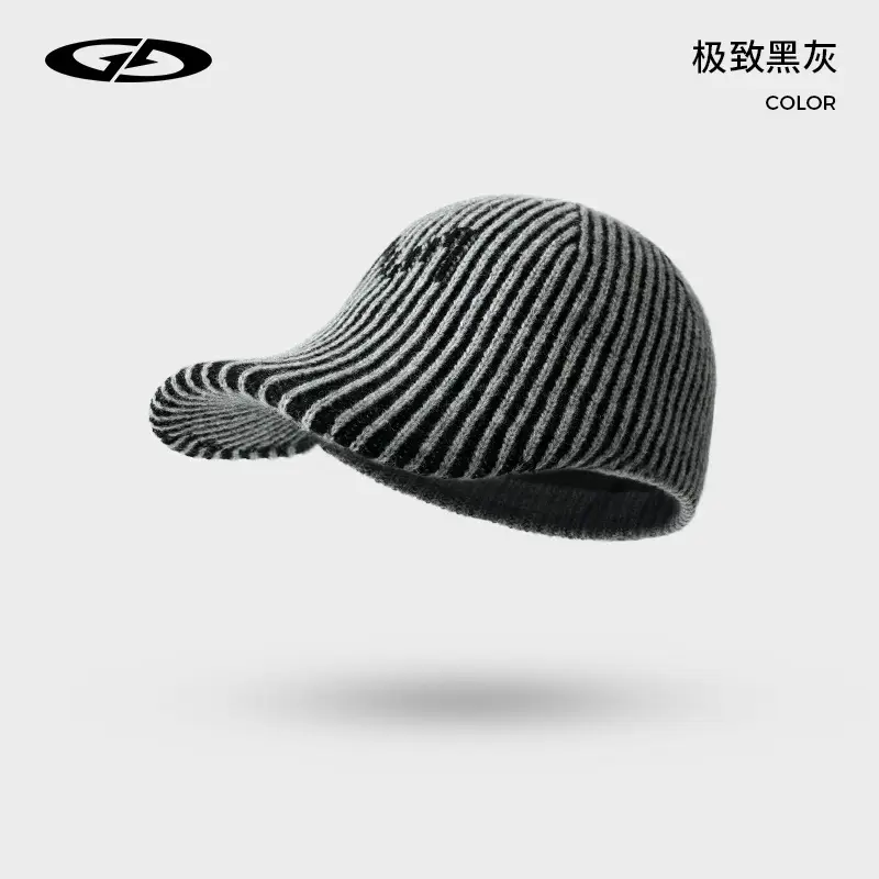 Winter Wool Knitted Beanie for Women Large Head Circumference