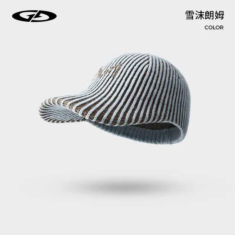 Winter Wool Knitted Beanie for Women Large Head Circumference