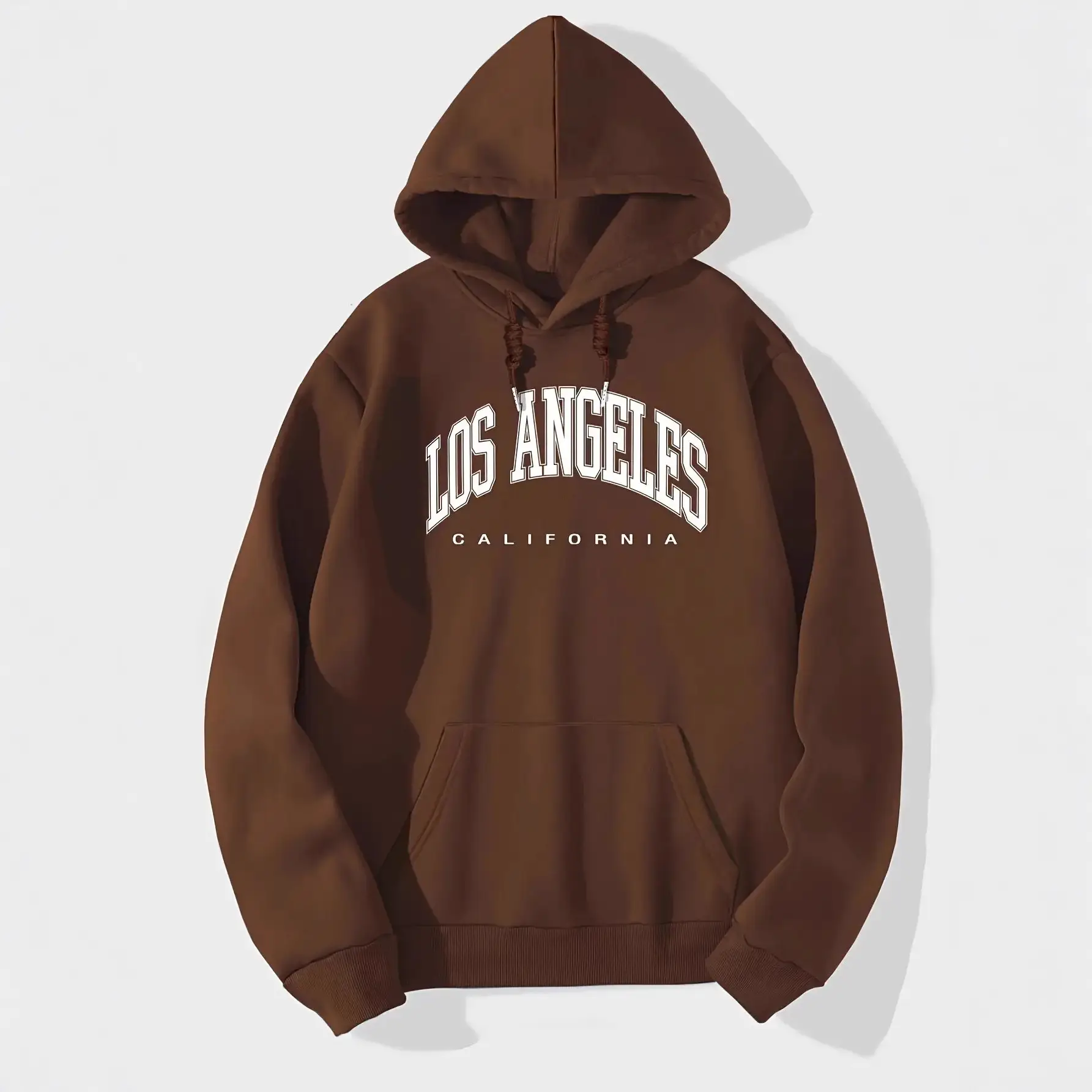 Men Los Angeles Pattern Hoodie Fleece Lined Warm - Image 10