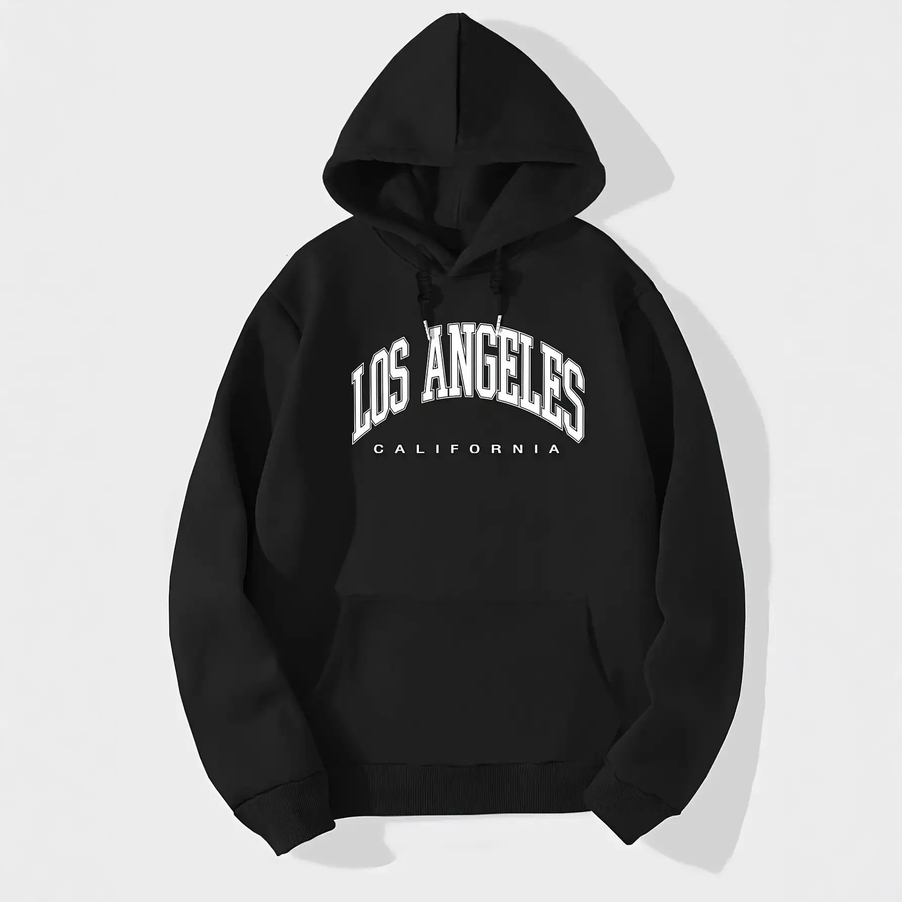 Men Los Angeles Pattern Hoodie Fleece Lined Warm - Image 11
