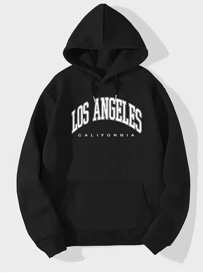 Men Los Angeles Pattern Hoodie Fleece Lined Warm — feature 12