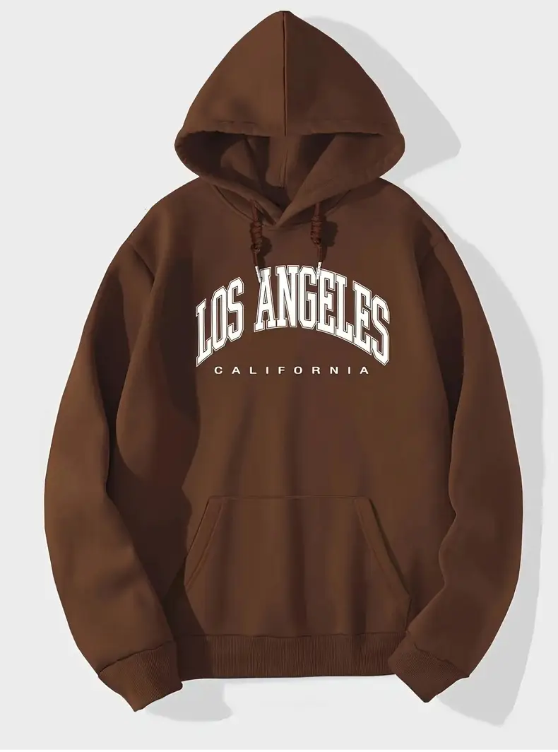 Men Los Angeles Pattern Hoodie Fleece Lined Warm — feature 17