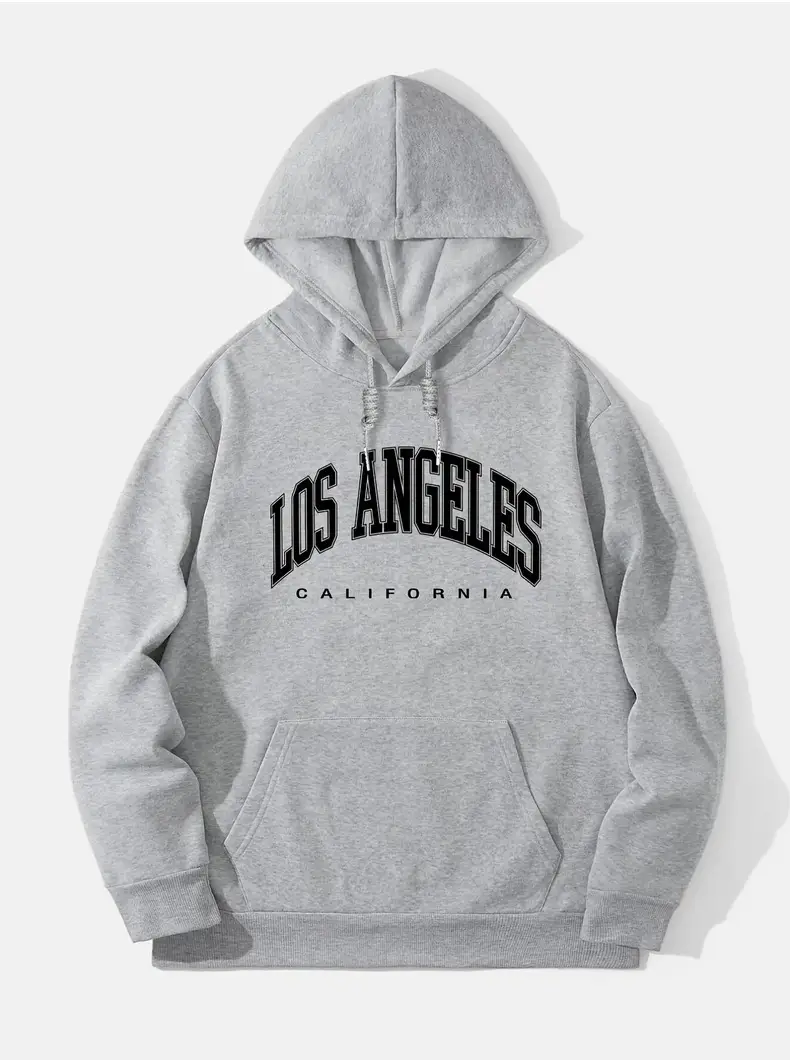 Men Los Angeles Pattern Hoodie Fleece Lined Warm — feature 19