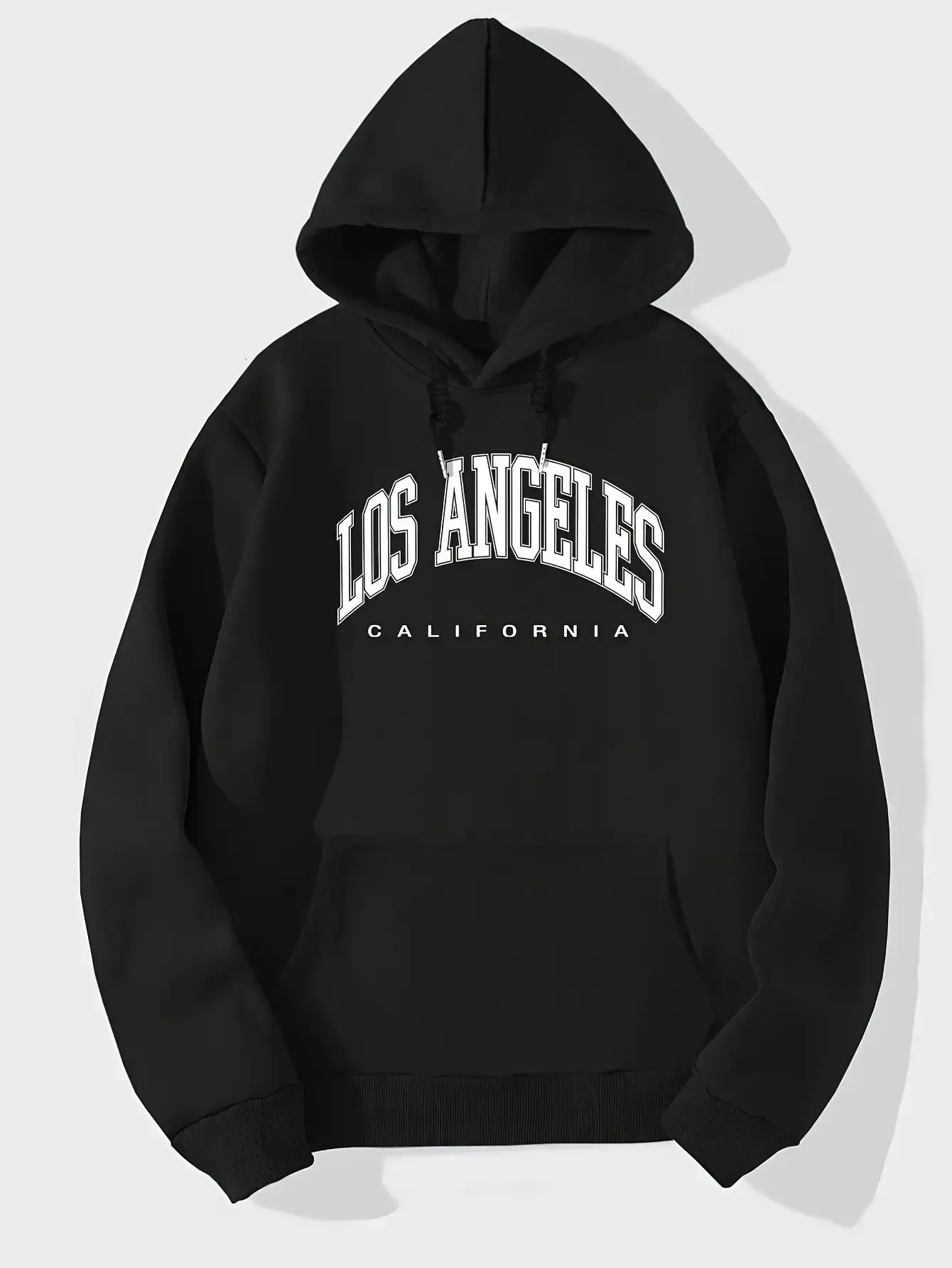 Men Los Angeles Pattern Hoodie Fleece Lined Warm - Image 5